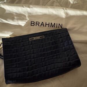 Brahmin Midnight Embossed Wristlet